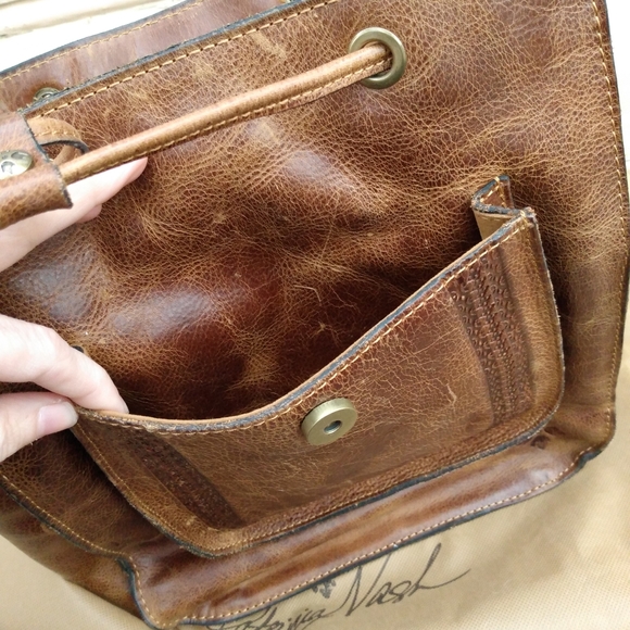 Brown Leather Backpack with Tassel - Picture 8 of 12